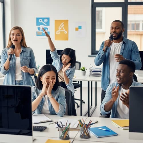 Fun Group Activity with Colleagues | Office Rap Performance