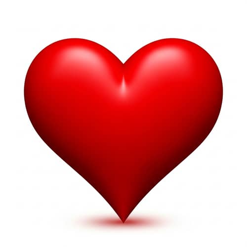 Stylized Ruby Red Heart Image for Your Projects