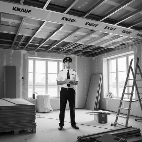 Confident Sailor in Renovating Room | Digital Painting Art