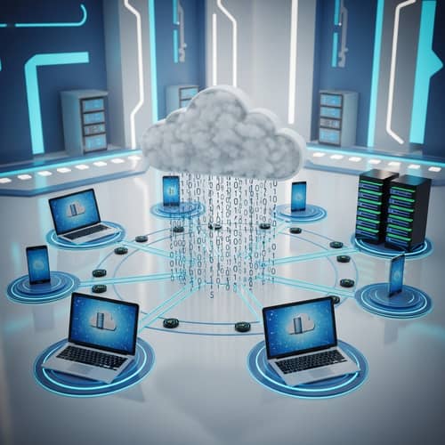 3D Cloud Computing Hosting Technology with Electronic Devices