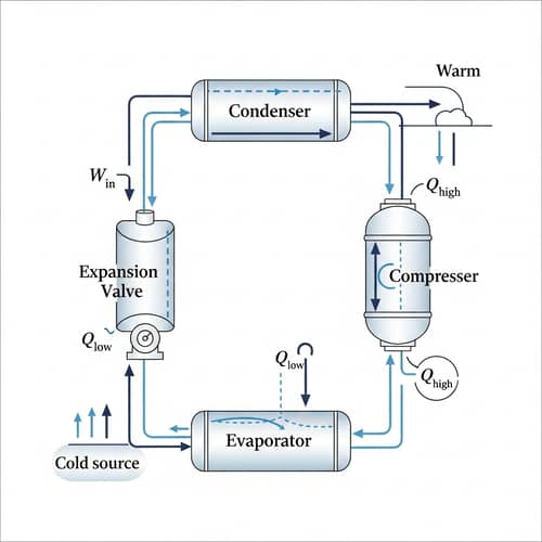 Simple Thermodynamic Cycle of Vapor Compression Heat Pump
