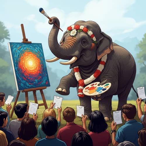 Elephant Artist Wins Painting Competition