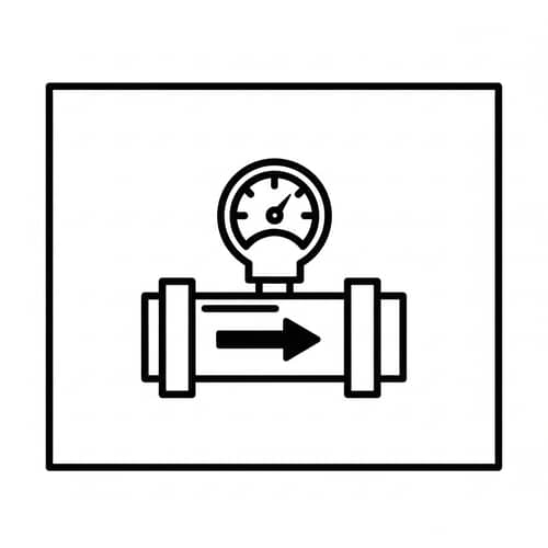 Industrial Pipe Flow Measurement Instrument Icon