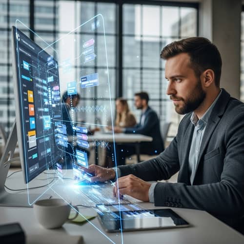 30s Man Developing Low-Code Apps | Tech Platform Network