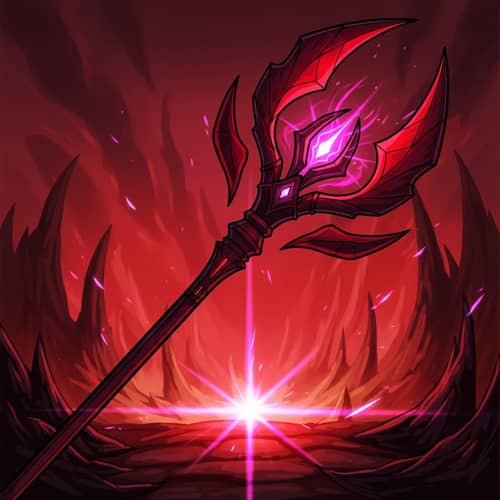 Dagon Staff from DOTA 2: Vibrant Crimson & Deep Burgundy