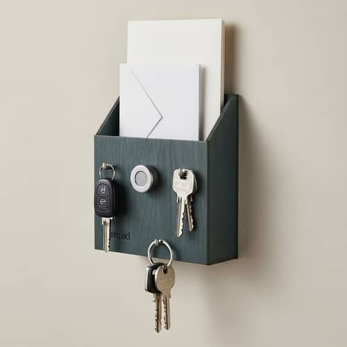 Stylish Wall-Mounted Magnetic Key Holder - Organize Keys & Essentials