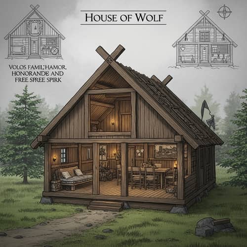 Viking-Inspired House of Wolf Blueprint | Scandinavian Vibes