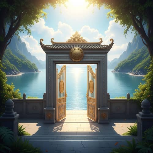 Ethereal Bay Entryway: Gateway to Heaven-like Realm
