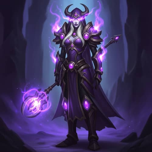 Eredar Sorcerer - Warcraft Female Immortal Mage Avatar