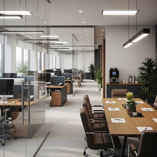 Modern Corporate Office Background for Chromakey Use