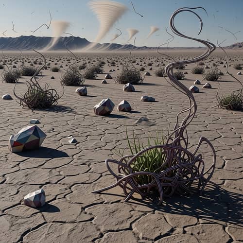 Barren Landscape of Solitude and Desolation