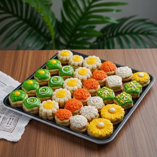 Traditional Aidilfitri Cookies | Festive Tray Arrangement