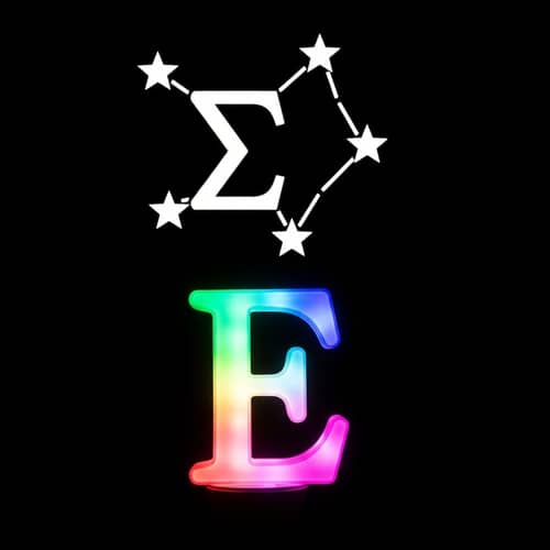 Mesmerizing Kpop-Inspired Lightstick with Letter 'E' Stem