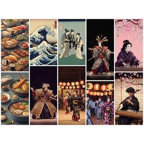 Cultural Collage of Japan: Food, Art, Drama, Dance, Music