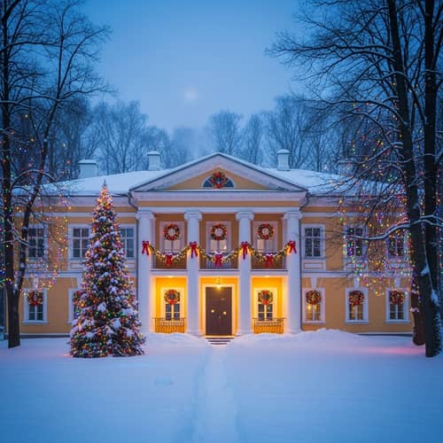 Festive Manor House in Polibino, Lipetsk | Winter Season