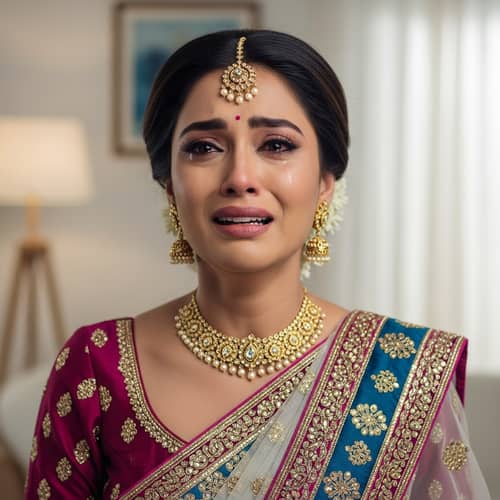 Visually Striking South Asian Woman | Emotional Outburst