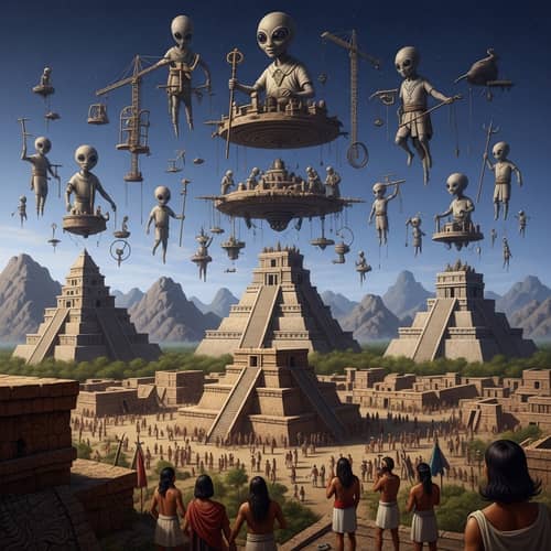 Aztec Empire Construction by Extraterrestrial Beings