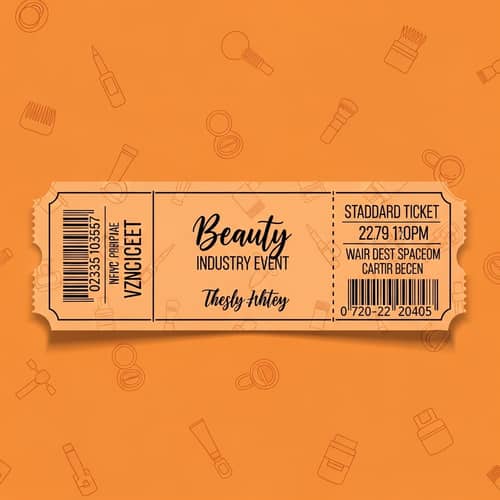Unique Beauty Industry Event Ticket Design | Event Details
