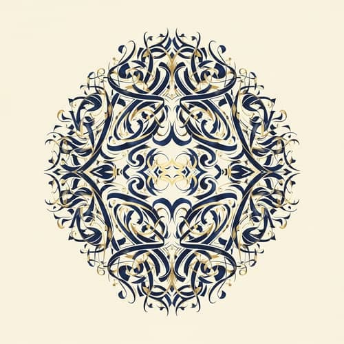 Exquisite 4k Calligraphy Patterns - Symmetrical & Harmonious Designs