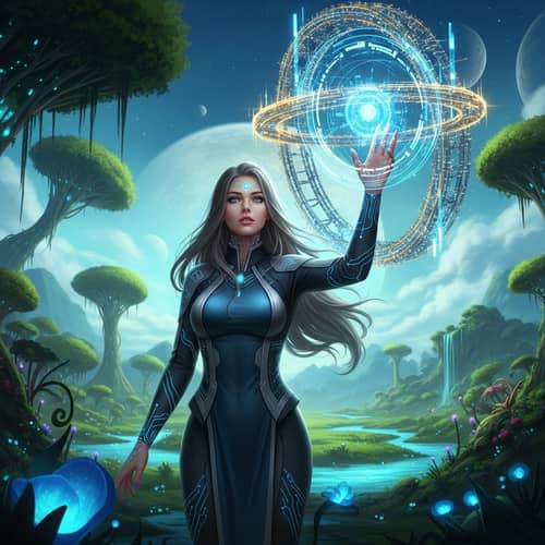 Advanced Artificial Intelligence on Verdant Alien Planet | Cortana Scene
