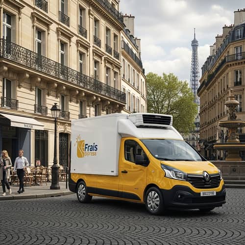 Yellow 2020 Renault Traffic Refrigerated Vehicle in Paris