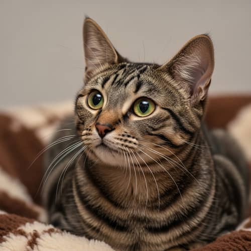 Detailed Close-Up View of Domestic Cat with Sharp Eyes | Website Name