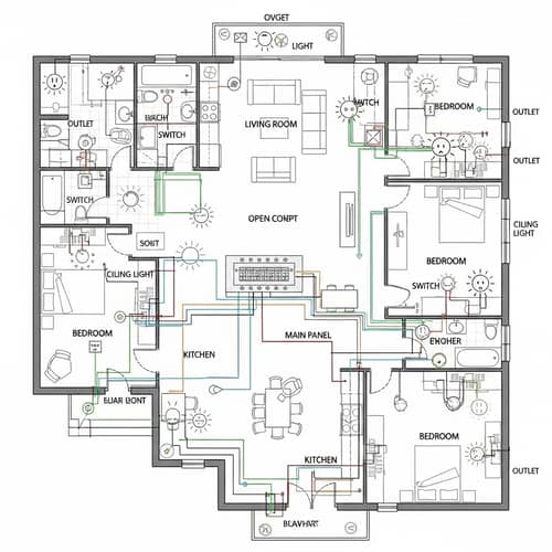 Residential Electrical Layout Diagram | House Electrical Plan