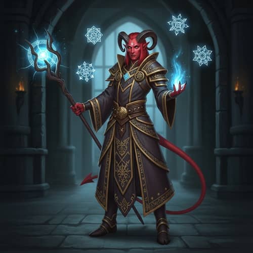 Tiefling Warlock - Spellcasting Character with Arcane Powers