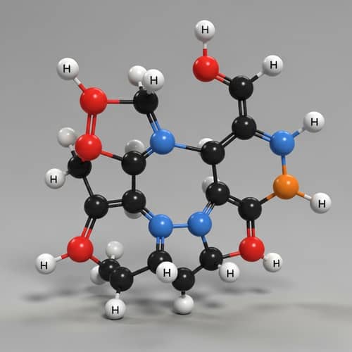 Intricate 3D Model of Complex Molecule with Colorful Atoms