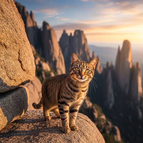 Fearless Rock Cat: Wild Adventures of a Tabby Explorer