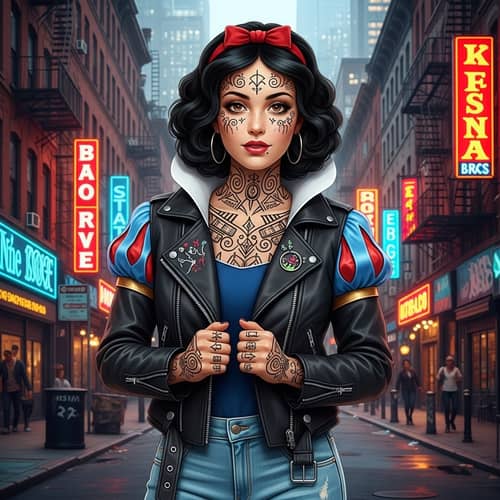 Urban Snow White: Boss with Face Tattoos