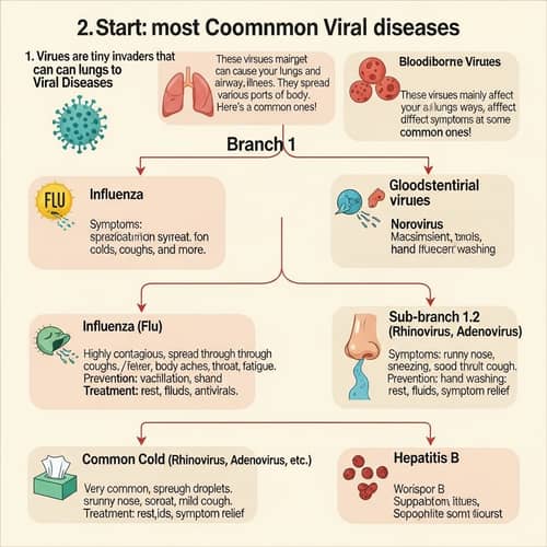 Illustrative Flowchart of Common Viral Diseases