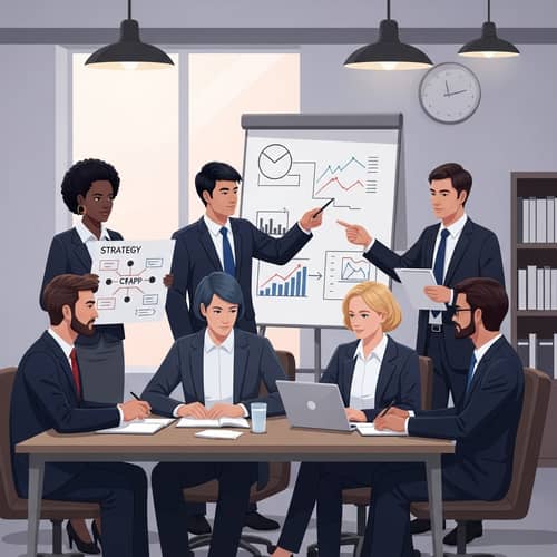 Diverse Team Communication Strategies Illustration