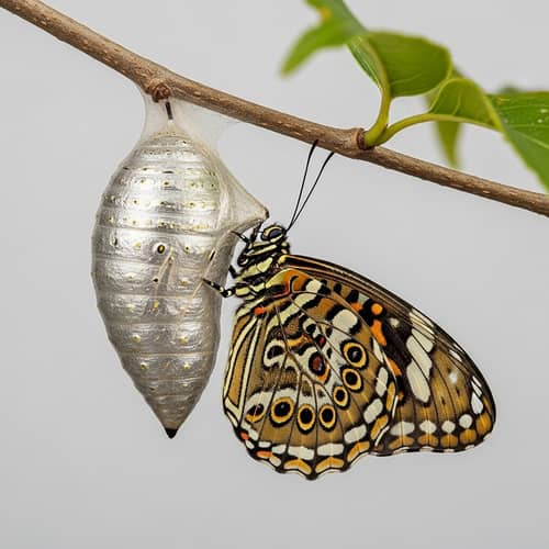 Caterpillar Transformation into Realistic Butterfly