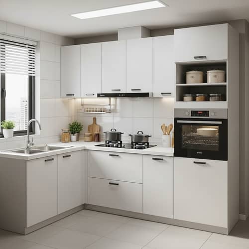 Modern HDB Apartment Kitchen Interior Design in Singapore