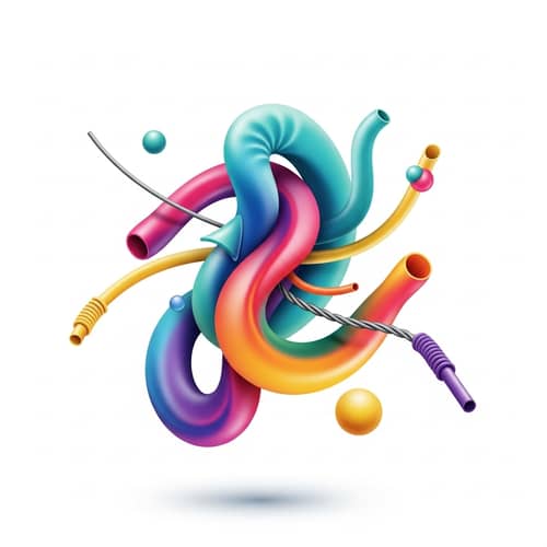 Visualizing Flexibility: Abstract Art Display