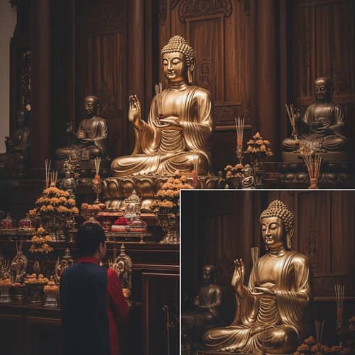 Visiting Temple: Paying Respects to Buddha & Bodhisattva Statues