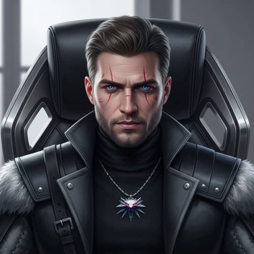 Detailed Witcher-inspired Digital Painting Portrait