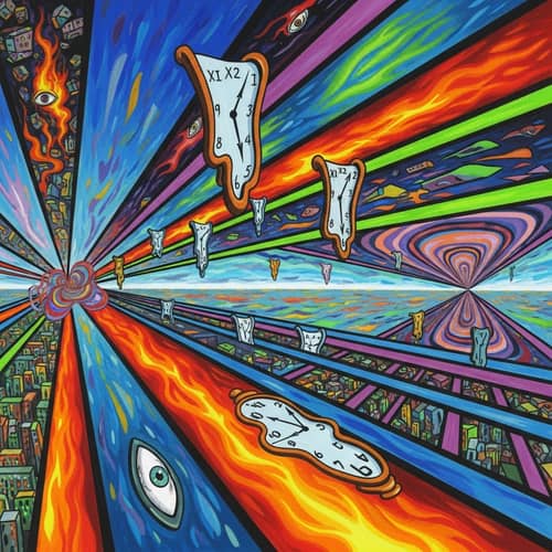 Abstract Perspective Art: Surreal Vanishing Points & Shapes