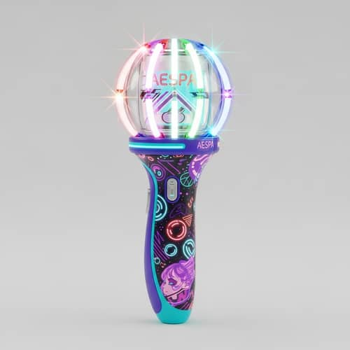 Kpop Lightstick - 3D Aespa Theme | Modern Korean Pop Culture Design