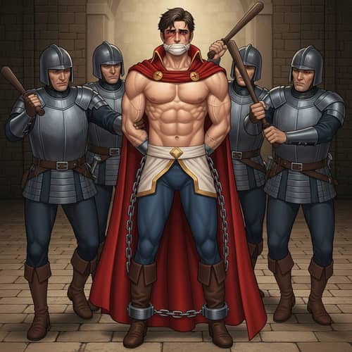 Muscular Prince Arrested and Beaten - Captivity and Strength