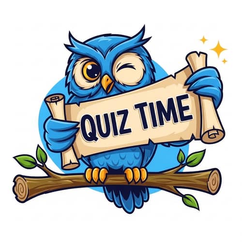 Quiz Time - Friendly Owl Mascot Logo for Quiz Channel on YouTube