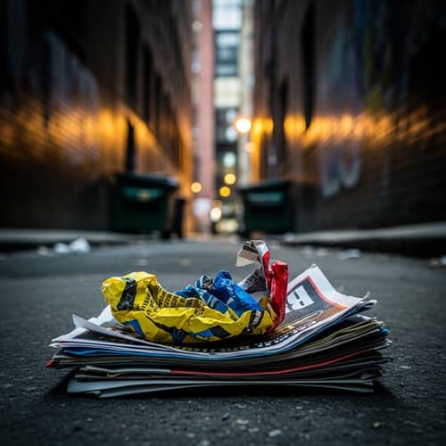 Urban Noir Photography Composition | Desolate Alley Flyers