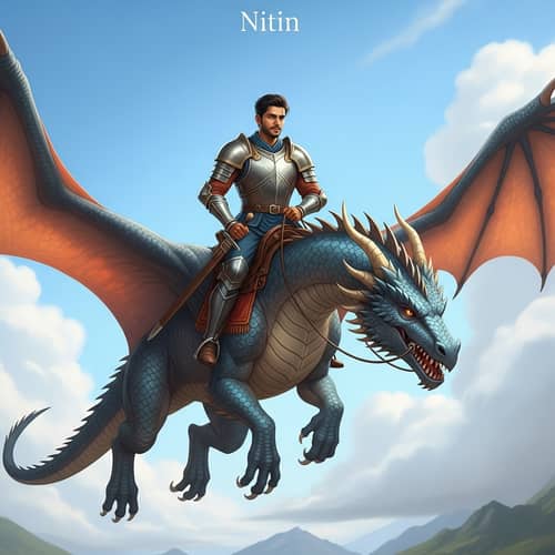 Nitin the Hero Riding Dragon | Epic Adventure in the Sky
