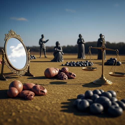 Artistic Landscape Reflecting the Seven Deadly Sins