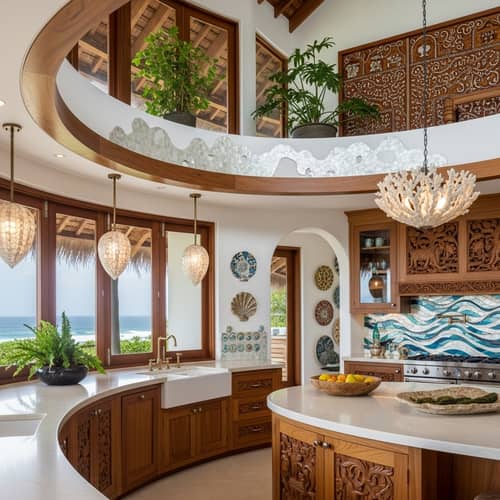 Biophilic Kitchen Design with Ocean Inspiration | Sri Lankan Aesthetics
