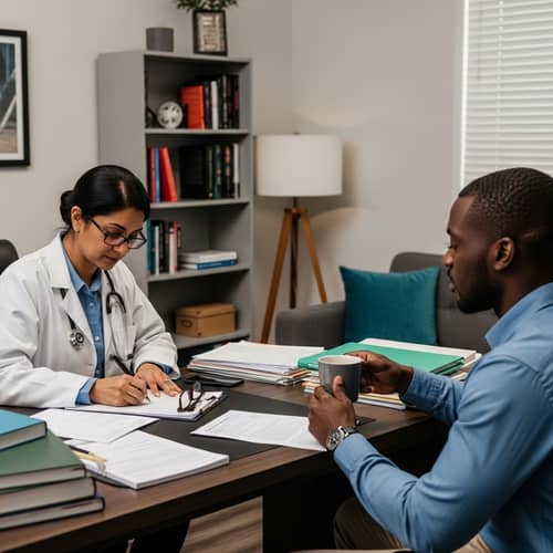 Professional Psychiatrists Consultation in Cozy Office Setting