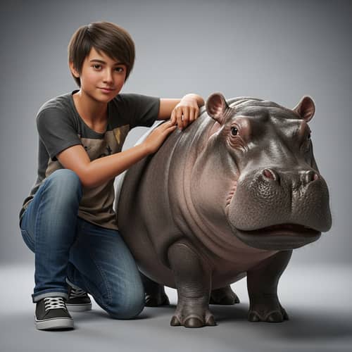 14-Year-Old Teenager with Hippo-Like Pet | Unique Encounter