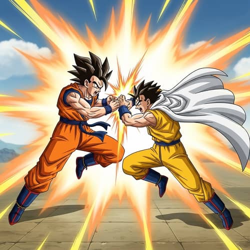 Superhuman Martial Artists Clash in Vibrant Manga Battle