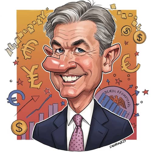 Jerome Powell Caricature Art